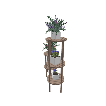 realistic plant shelves
