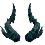 Turquoise Twisted Demon Horns
