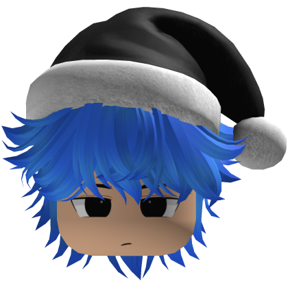Beautiful hair emo y2k Christmas beret (Blue)