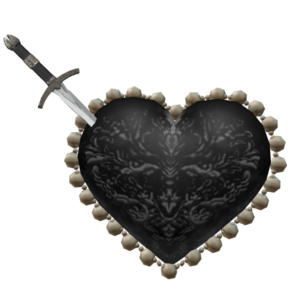 Black Heart Hair Clip Roblox item