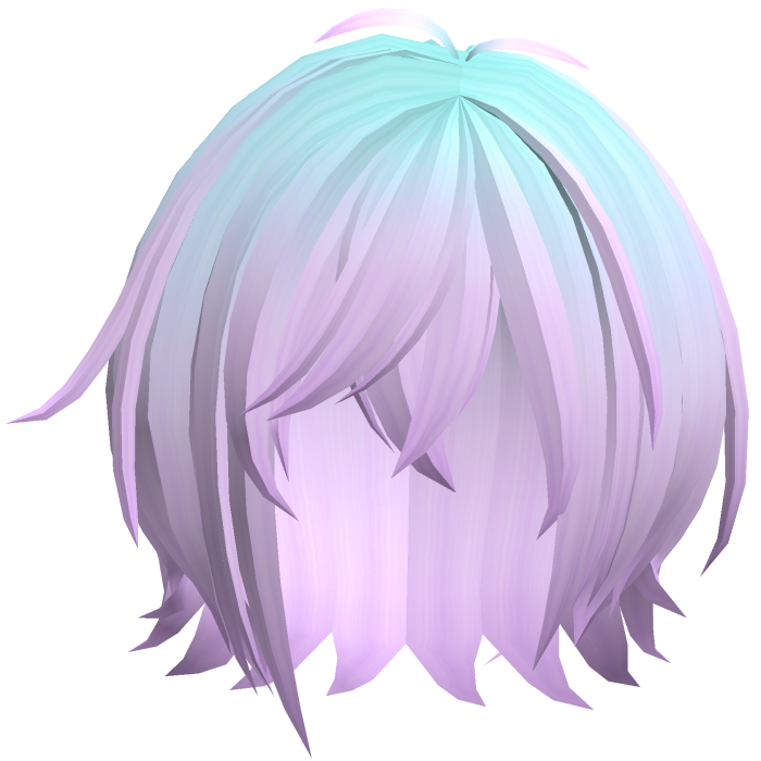 soft messy short hair pastel goth galaxy