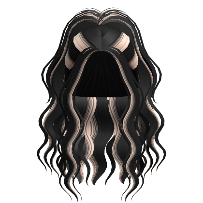 Cute Popular Girl Wavy Ponytail (Black/Blonde)
