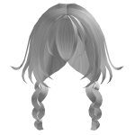 White Braided Hair (No Dog Ears)