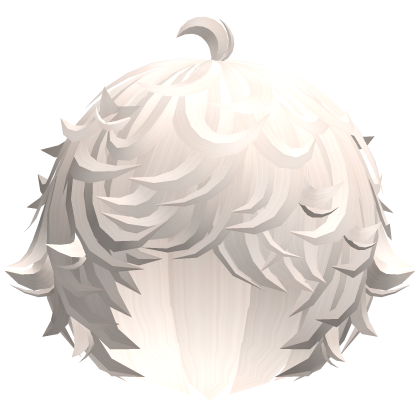 cute platinum kawaii messy lamb curly hair