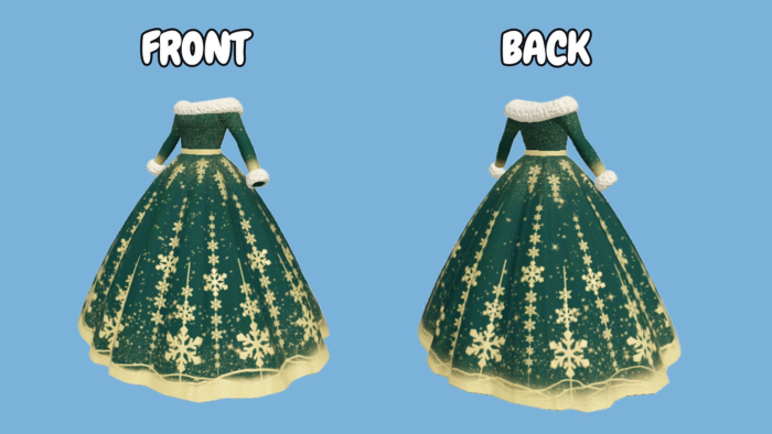 [Layered] Snow queen dress preview 2