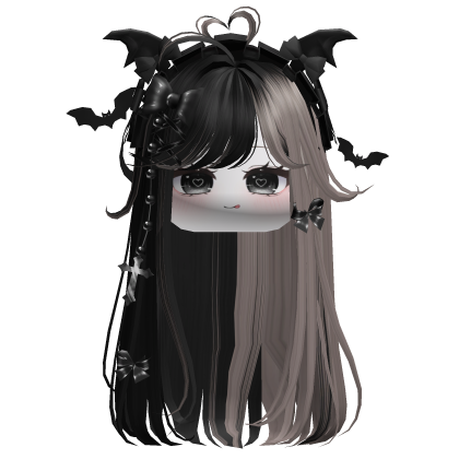 Vamp Straight  Hair w/Headband (Black&Ash)