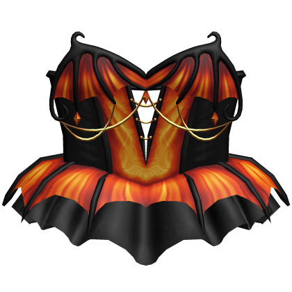 Orange Vampire Bat Corset Dress