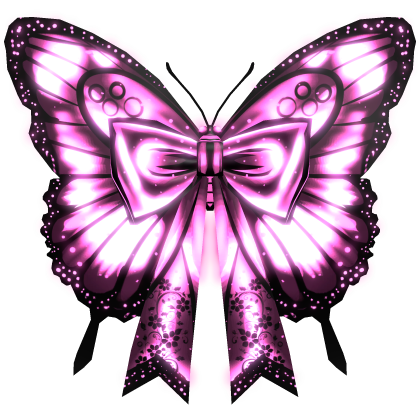 [GLOWING] Pink Butterfly Bow Wings Cute