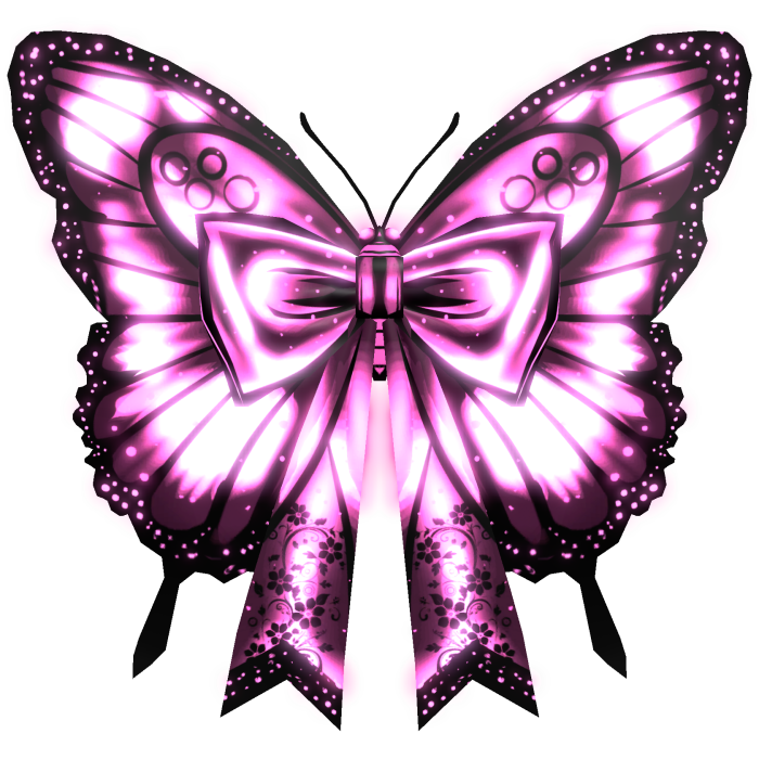 [GLOWING] Pink Butterfly Bow Wings Cute