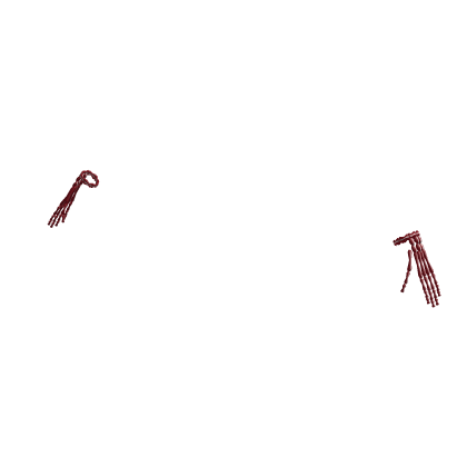 Y2K Crimson Skeleton Bracelets