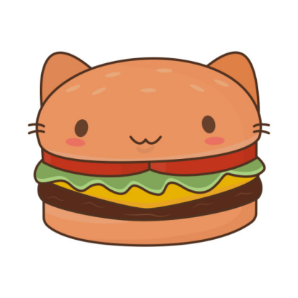 Kawaii Burger Cat Roblox decal