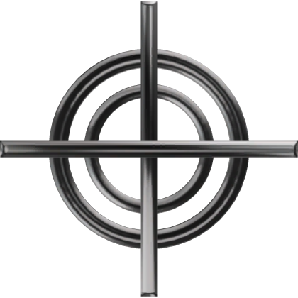 Silver Metal Bullseye Symbol