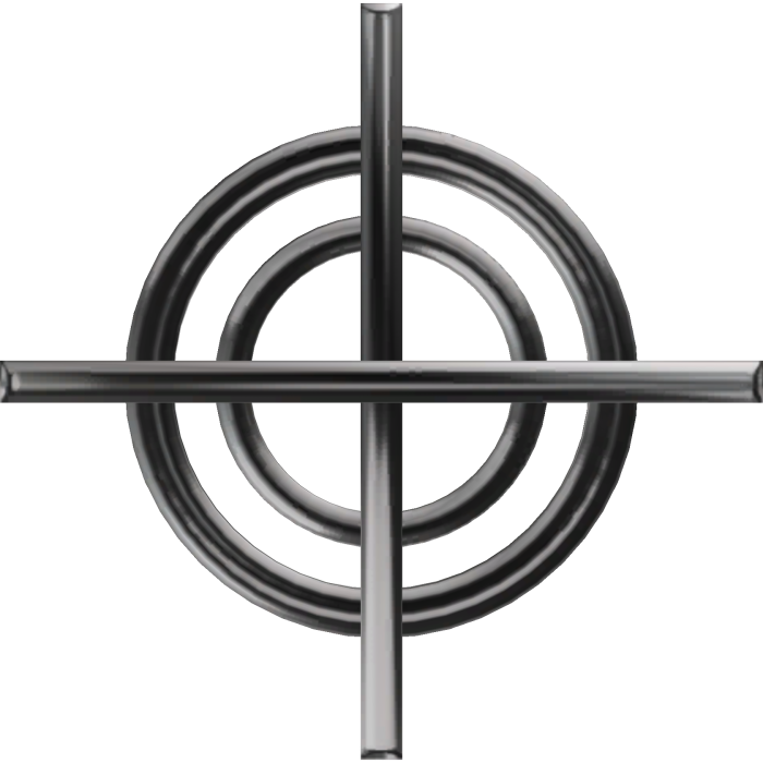 Silver Metal Bullseye Symbol