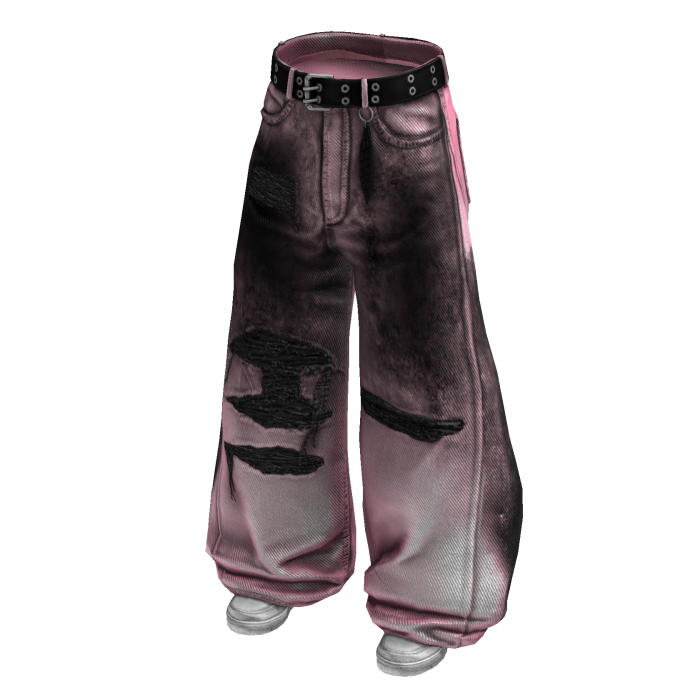 Pink Distressed Rockstar Denim Jeans