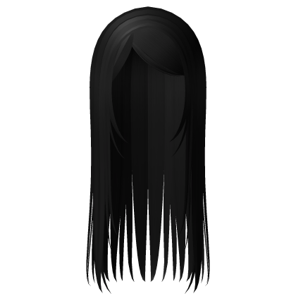 long straight emo y2k hair black