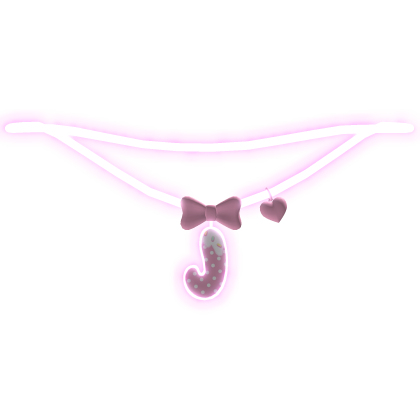 🧁 glowing emissive pink J initial necklace 1.0