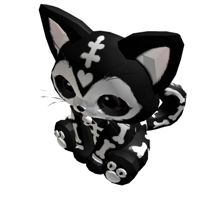Skeleton Kitten Shoulder Companion