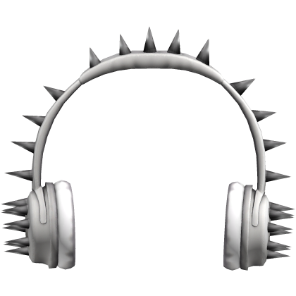 White Spiky Emo Headphones