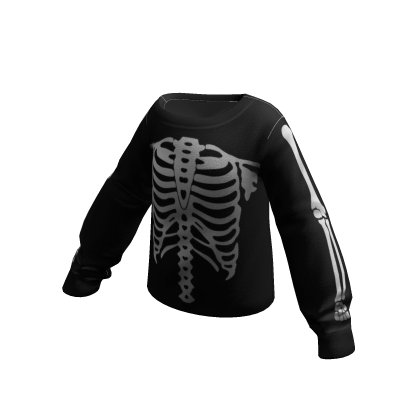 Skeleton One Shoulder Sweater