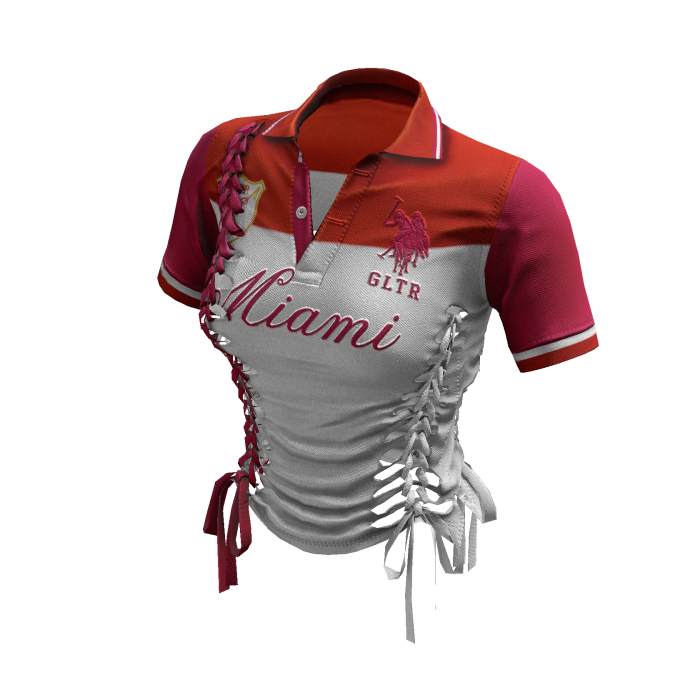 Braided Cutout Polo Shirt (Miami)