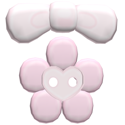 ♡ : Cute Blue Bow w/ Flower Hairclip  Roblox item