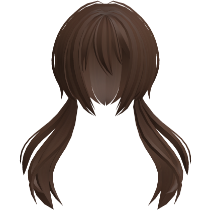 moe jellyfish anime flowy ponytails brown
