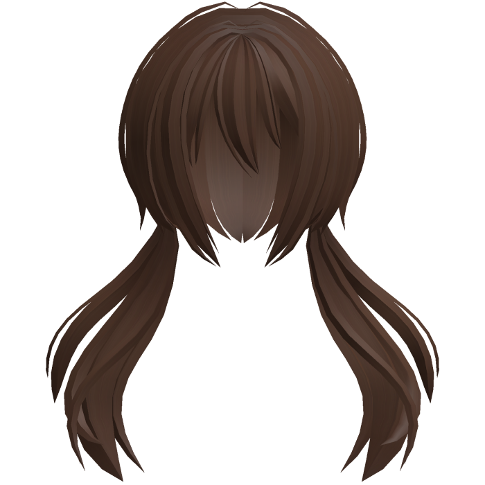 moe jellyfish anime flowy ponytails brown