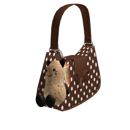 Halloween Cute Cat Polka Dot Brown Bag