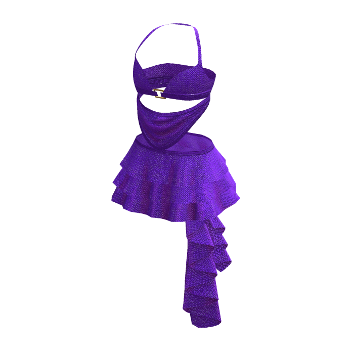 Cute Purple Y2K Chic Ruffle Korean Dress • DD26