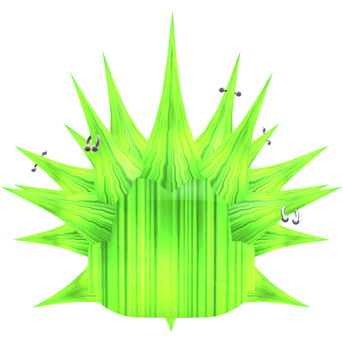 [GLOWING] Green Punk Liberty Spikes Hair Piercings