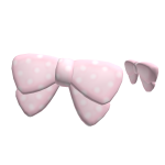 ♡ droopy pink polka dot hairbows