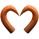 Orange Heart Horns