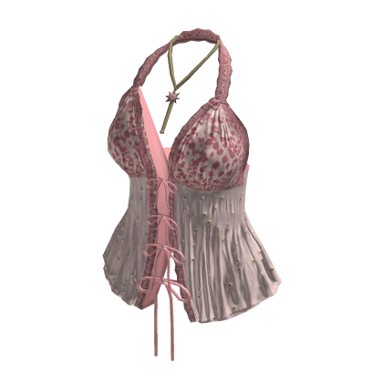 Y2K Coquette Lace Corset Top (Pink)