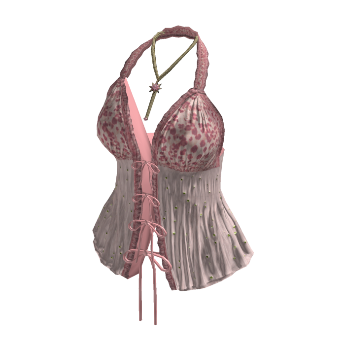 Y2K Coquette Lace Corset Top (Pink)