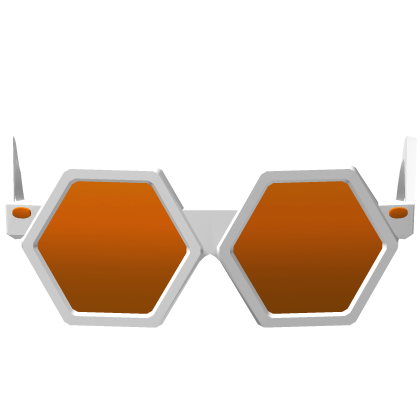 White/Orange Sparkling Robux Shades Recolor (Addon Roblox item