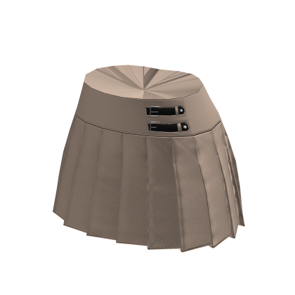☆ beige high waist pleated skirt thumbnail
