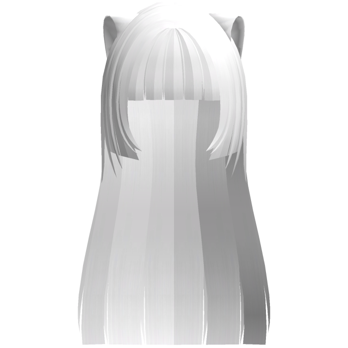 ♡ ⸝⸝՞ ⩊ ꒰‿‿ : long catgirl nekopara hair in white