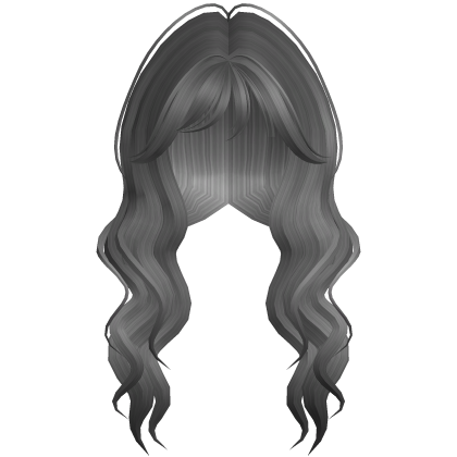 Soft Wavy Hair w/ Side Bangs (Gray) Roblox item