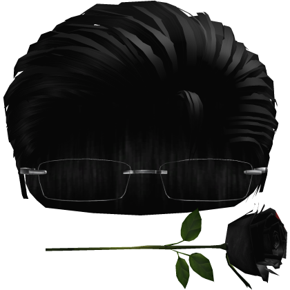 Black Slickback w/ Glasses & Rose 