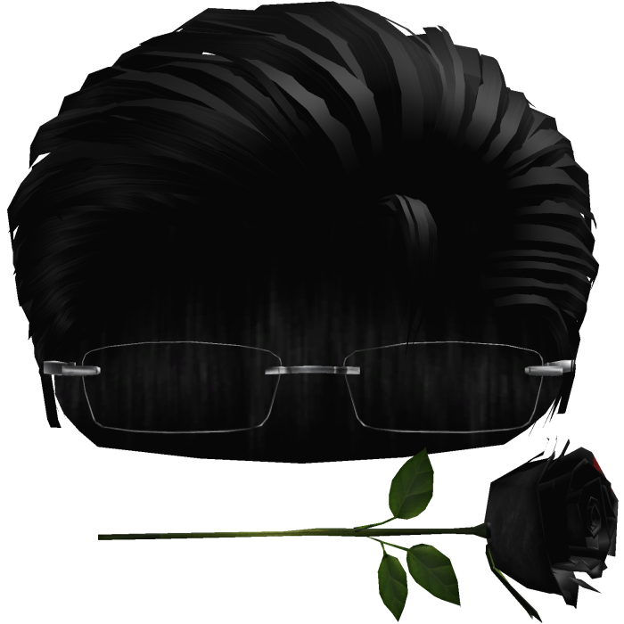 Black Slickback w/ Glasses & Rose 