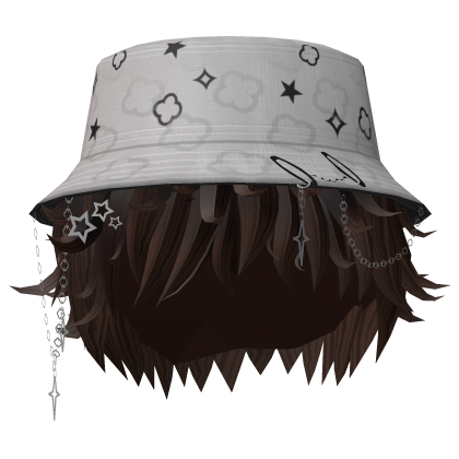 Y2K Boy Messy Bucket Hair - Brown Roblox item
