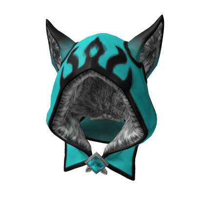 Cyan Fox Hood