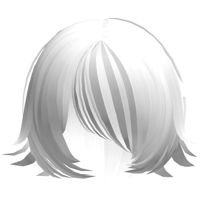 White Spiky Anime Style Shy Short Bob Hair