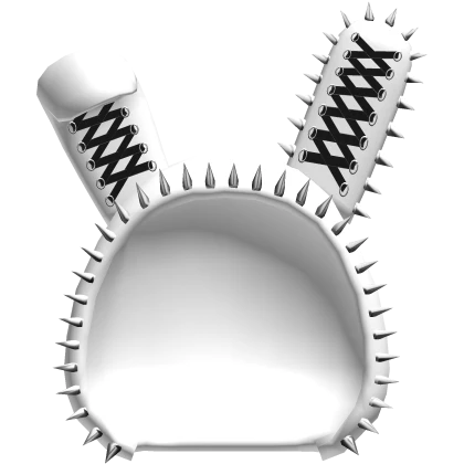 Lace Spiky Vkei Moe Bunny Ear Hood White / Black | Roblox Item