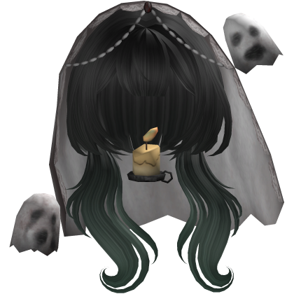 Halloween Ombre Teal Windy Ghost Hair