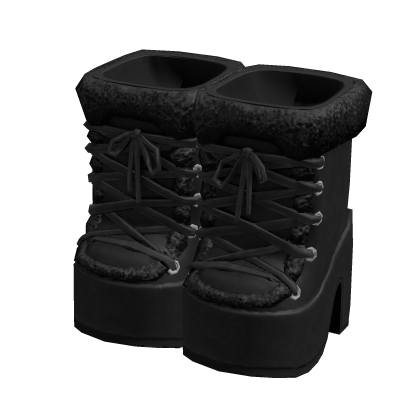 Fur Boots Black
