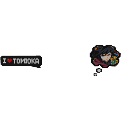 Tomioka Demon Slayer | Love Text + Thinking Bubble