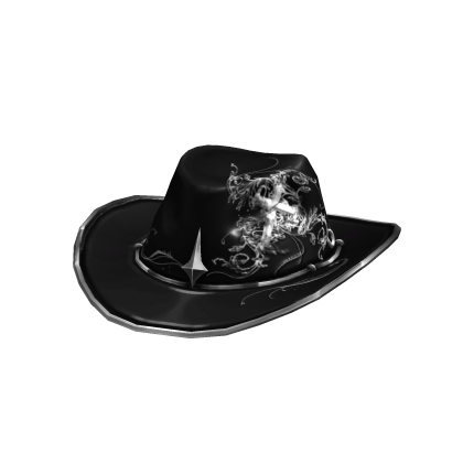 [PBR] Black & Silver Divine Outlaw Hat w/Cross Roblox item