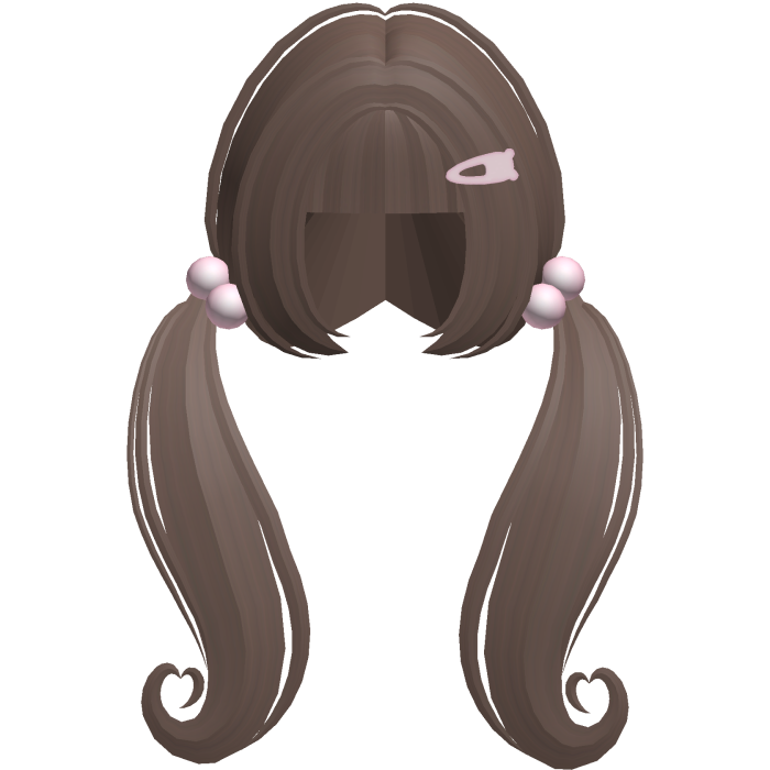 ♡ adorable moe wavy long cute  pigtails (brown)
