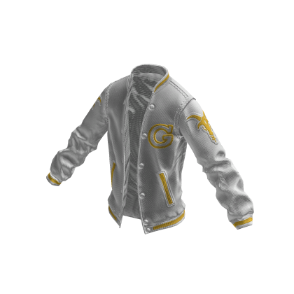 College Jacket | White Yellow